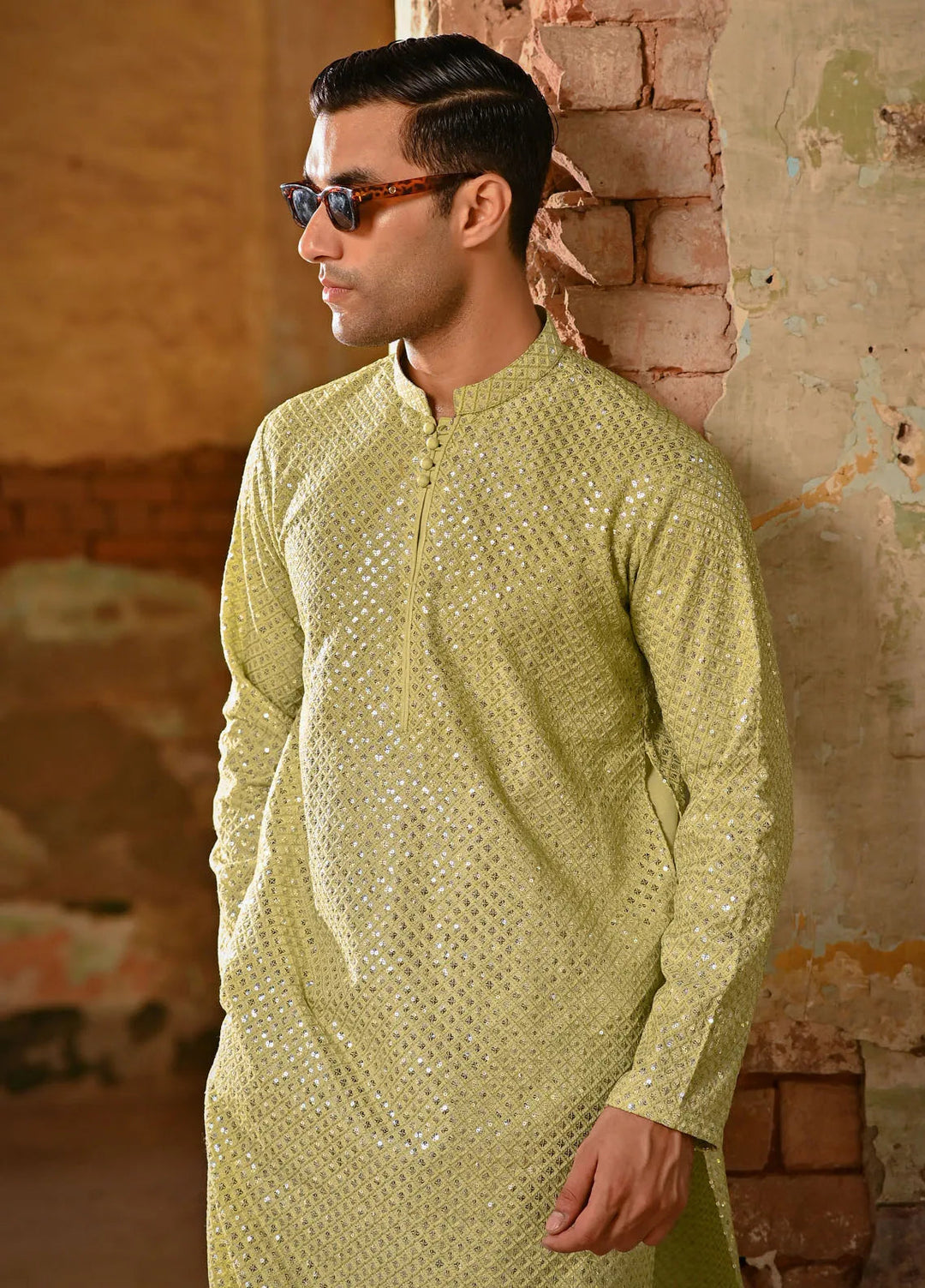 Dastaan by Fabrich Embroidered Cotton Silk Unstitched Suits 2 Piece GTS-D-006 -Mens Collection