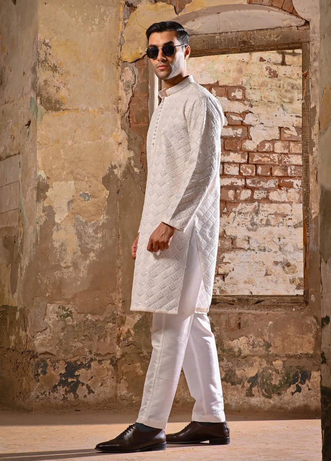 Dastaan by Fabrich Embroidered Cotton Silk Unstitched Suits 2 Piece GTS-D-007 -Mens Collection