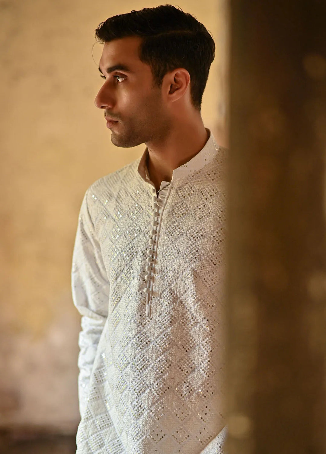 Dastaan by Fabrich Embroidered Cotton Silk Unstitched Suits 2 Piece GTS-D-007 -Mens Collection