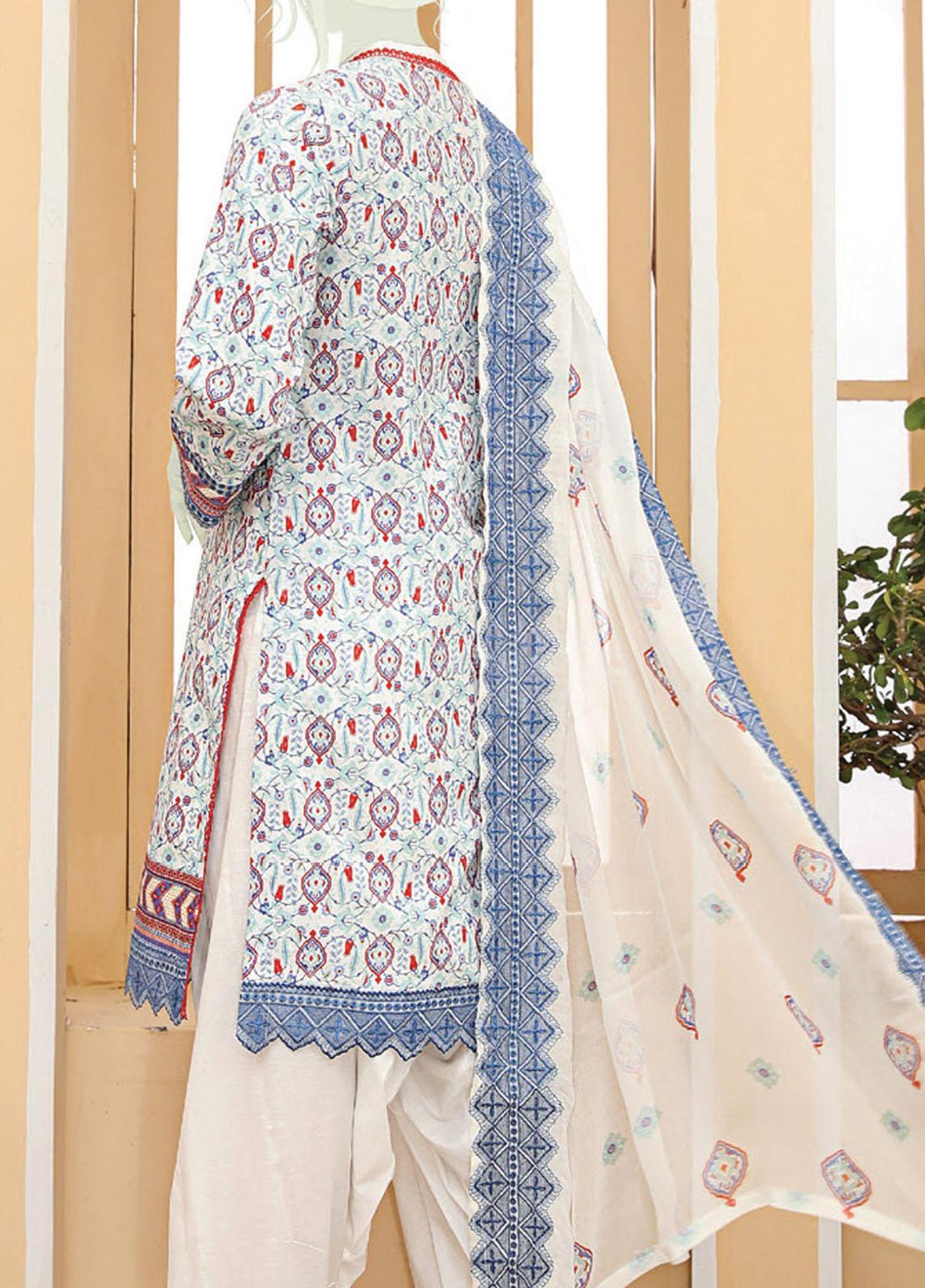 Dastaan by Humdum Embroidered Lawn Suits Unstitched 3 Piece HD22DL D2 - Summer Collection