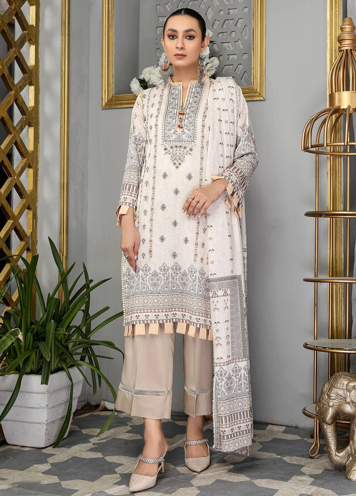Dastaan By Humdum Embroidered Viscose Suits Unstitched 3 Piece HD22D 10 - Winter Collection