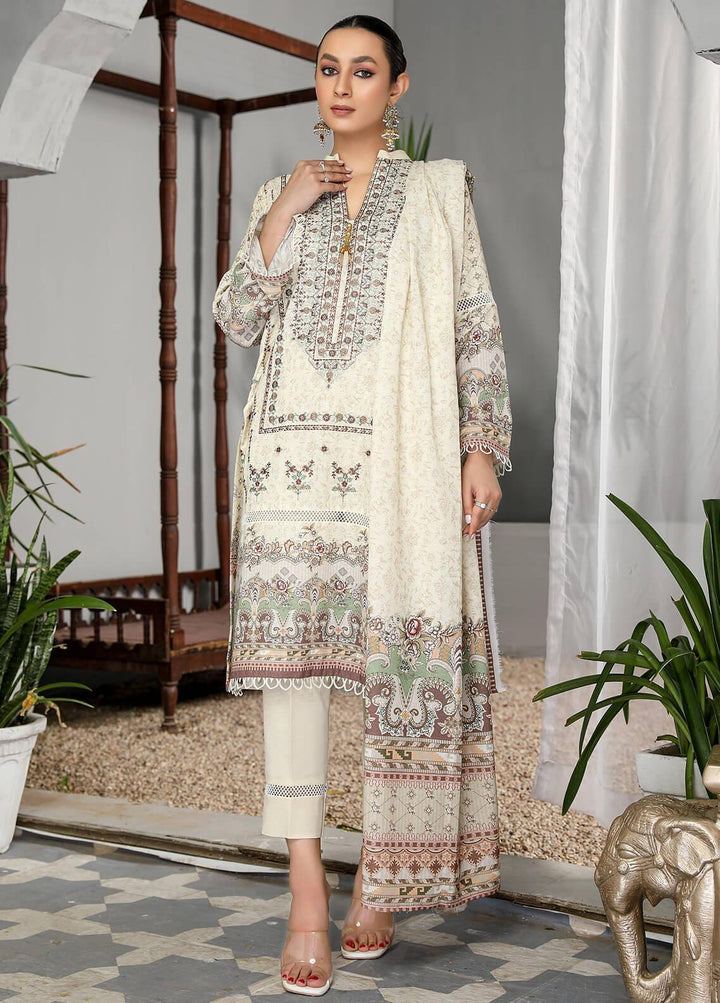 Dastaan By Humdum Embroidered Viscose Suits Unstitched 3 Piece HD22D 08 - Winter Collection