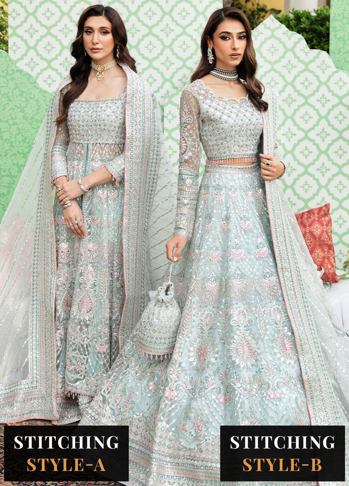 Dastaan By Imrozia Premium Embroidered Net Suits Unstitched 4 Piece IMP23DS IB-31 Amal - Bridal Collection