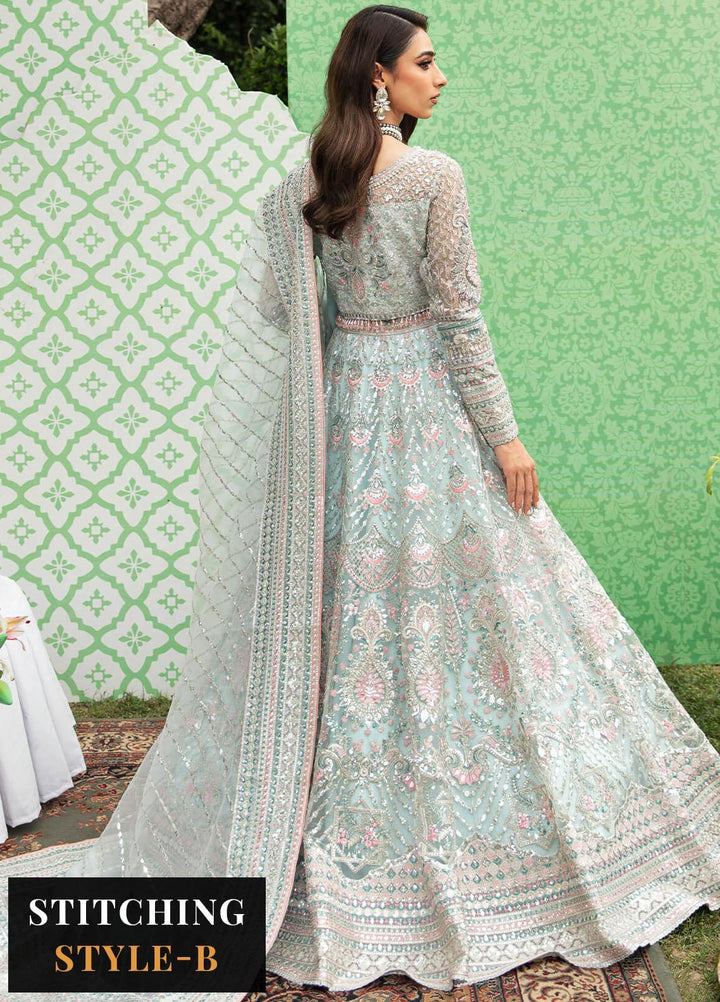 Dastaan By Imrozia Premium Embroidered Net Suits Unstitched 4 Piece IMP23DS IB-31 Amal - Bridal Collection