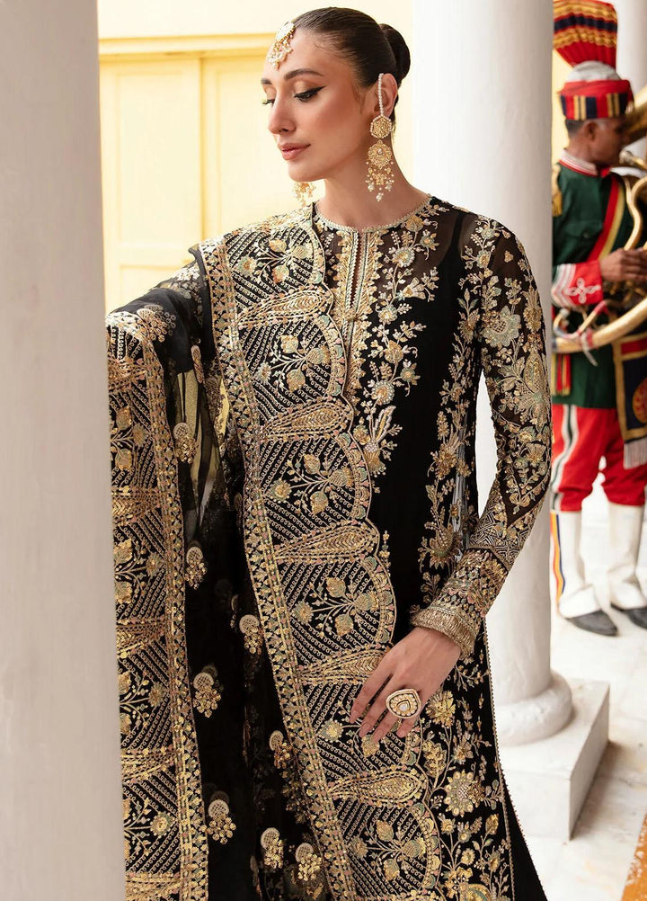Dastaan By Imrozia Premium Embroidered Chiffon Suits Unstitched 4 Piece IMP23DS IB-33 Liza - Bridal Collection