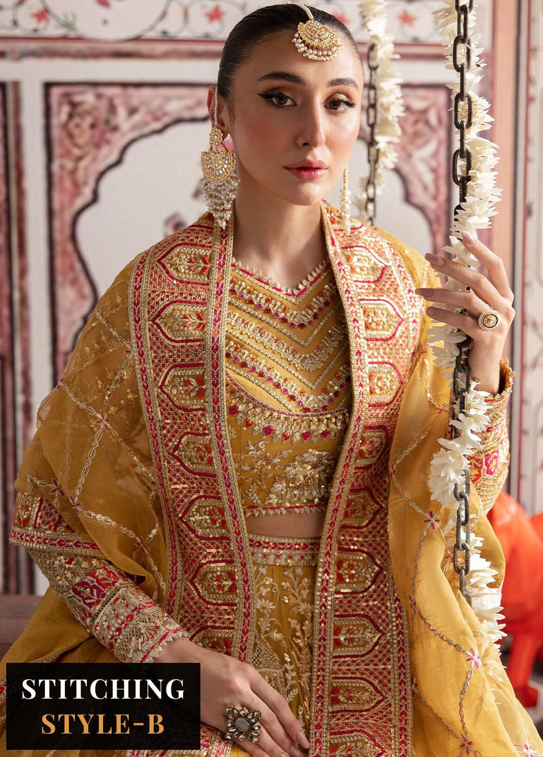 Dastaan By Imrozia Premium Embroidered Net Suits Unstitched 4 Piece IMP23DS IB-35 Narmin - Bridal Collection