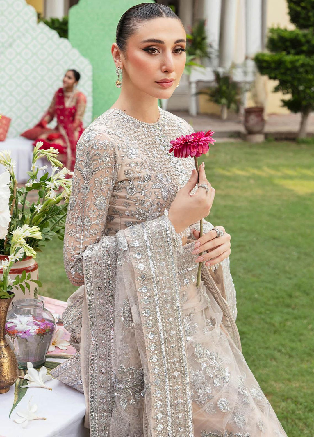 Dastaan By Imrozia Premium Embroidered Net  Unstitched Saree IMP23DS IB-36 Mehrnaz - Bridal Collection