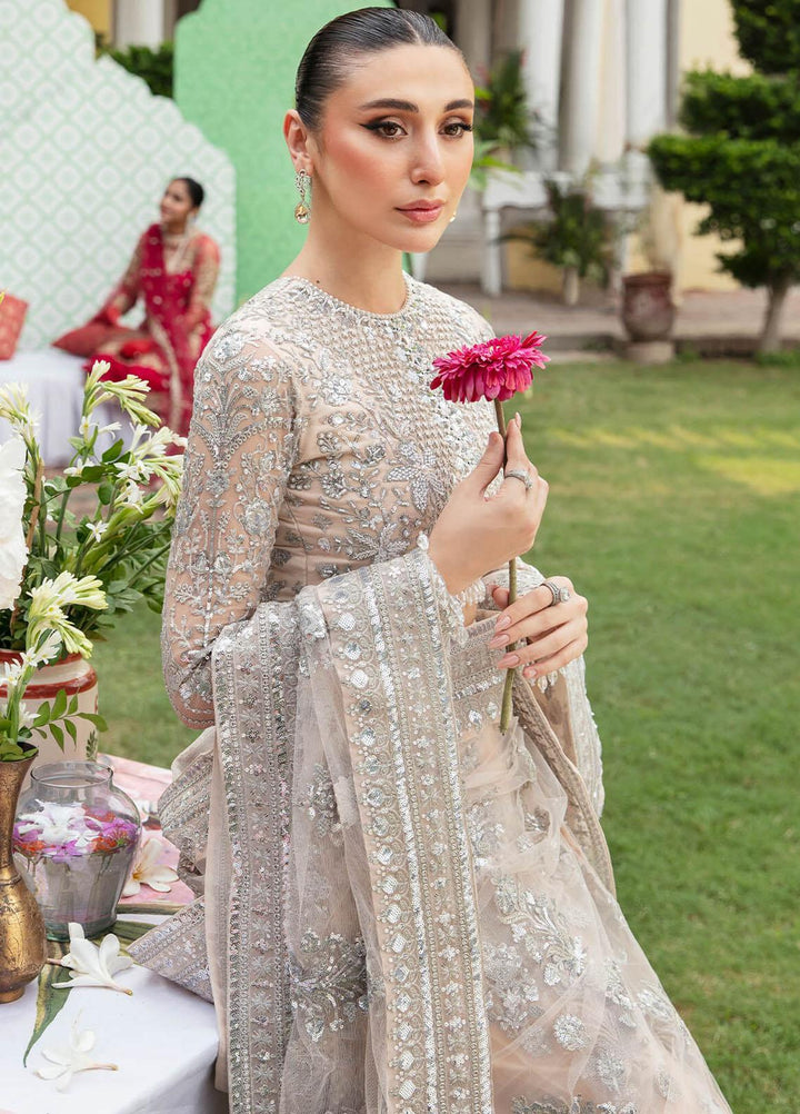 Dastaan By Imrozia Premium Embroidered Net  Unstitched Saree IMP23DS IB-36 Mehrnaz - Bridal Collection