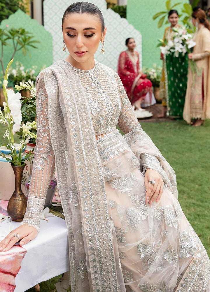 Dastaan By Imrozia Premium Embroidered Net  Unstitched Saree IMP23DS IB-36 Mehrnaz - Bridal Collection