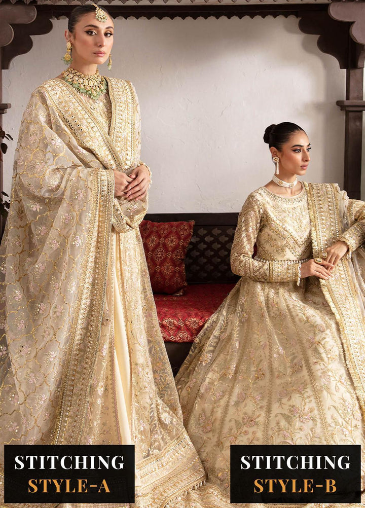 Dastaan By Imrozia Premium Embroidered Net Suits Unstitched 3 Piece IMP23DS IB-37 Anah - Bridal Collection