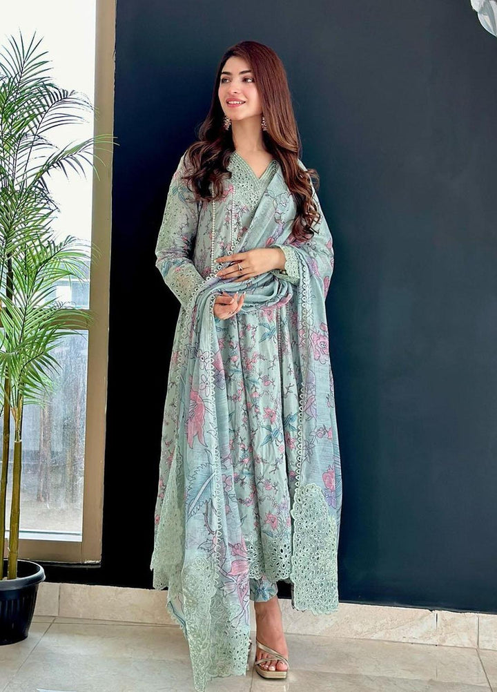 Dastaan By Iznik Embroidered Lawn Suits Unstitched 3 Piece IZ23D IDL-06 Badar - Summer Collection