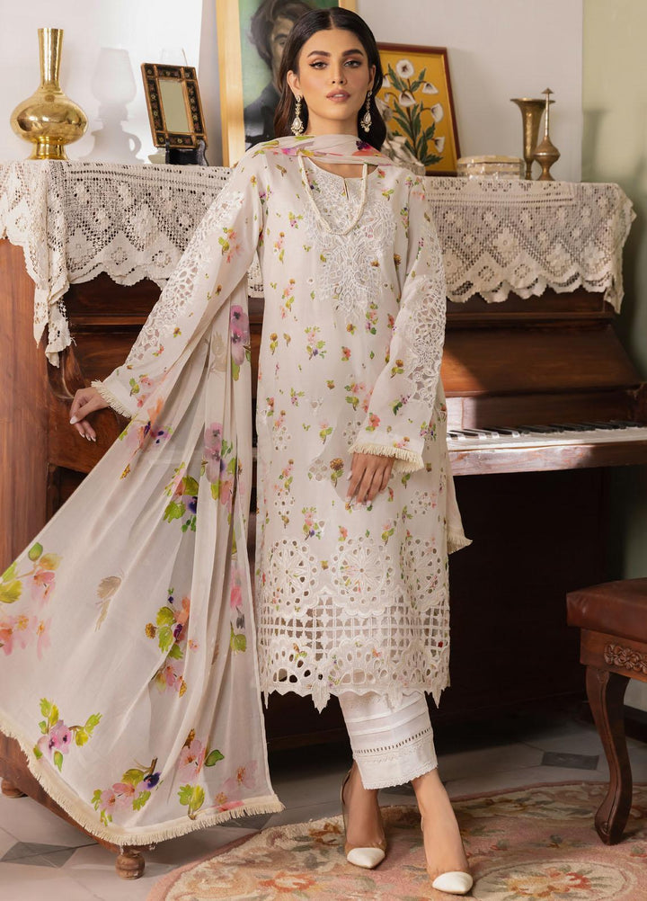 Dastaan By Iznik Embroidered Lawn Suits Unstitched 3 Piece IZ23D IDL-01 Raina - Summer Collection