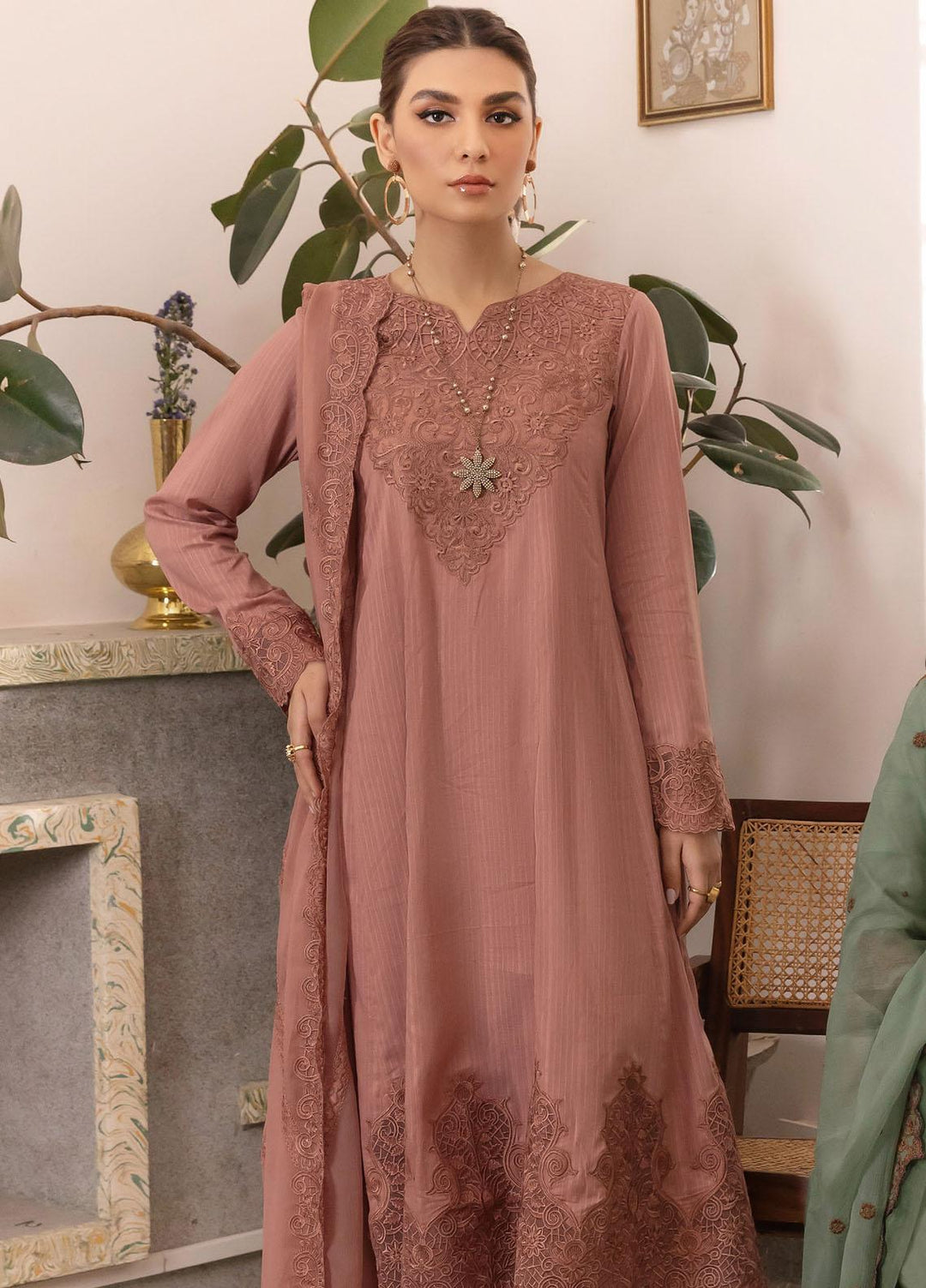 Dastaan By Iznik Embroidered Lawn Suits Unstitched 3 Piece IZ23D IDL-03 Ada - Summer Collection