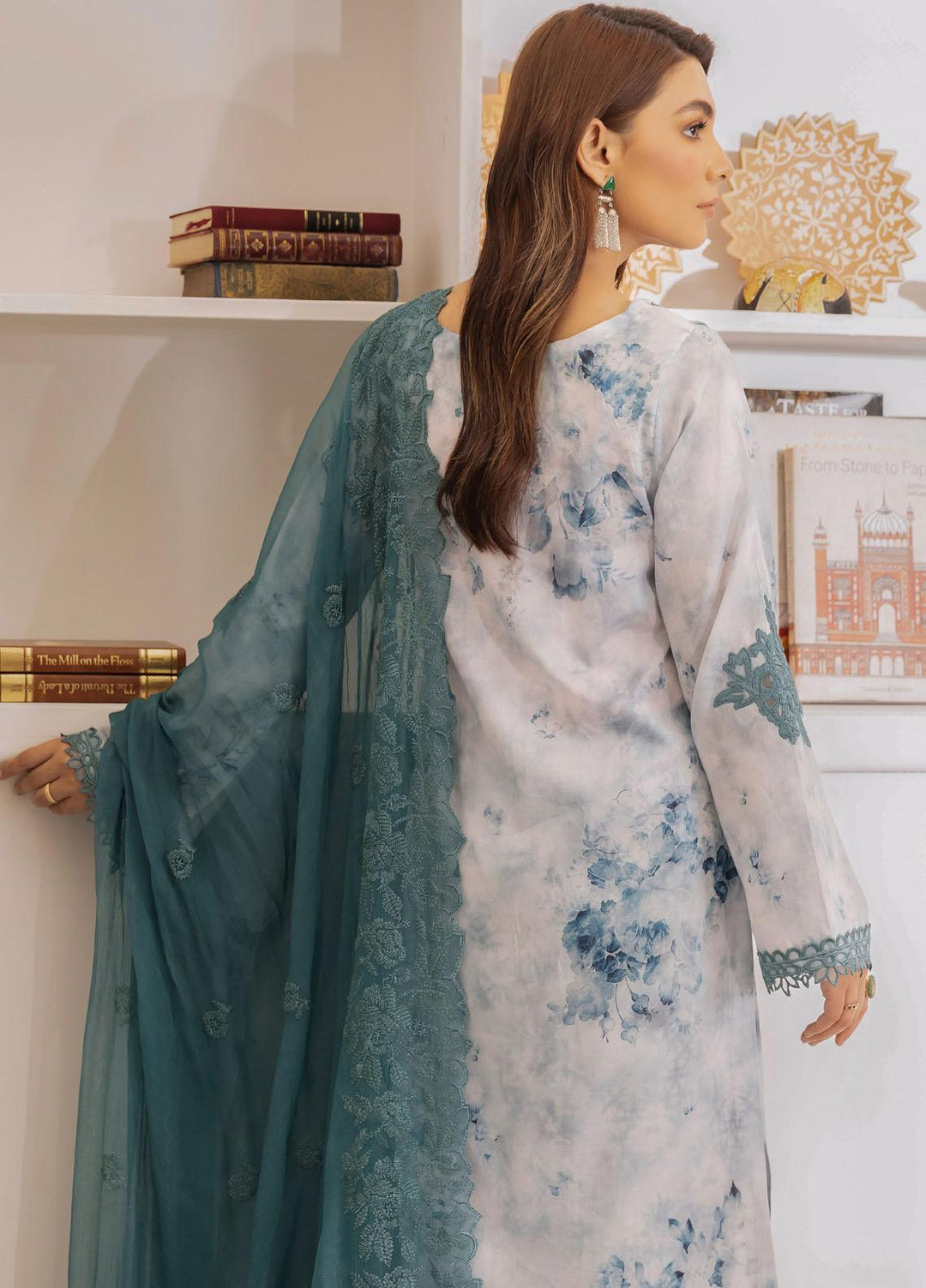 Dastaan By Iznik Embroidered Lawn Suits Unstitched 3 Piece IZ23D IDL-07 Furat - Summer Collection