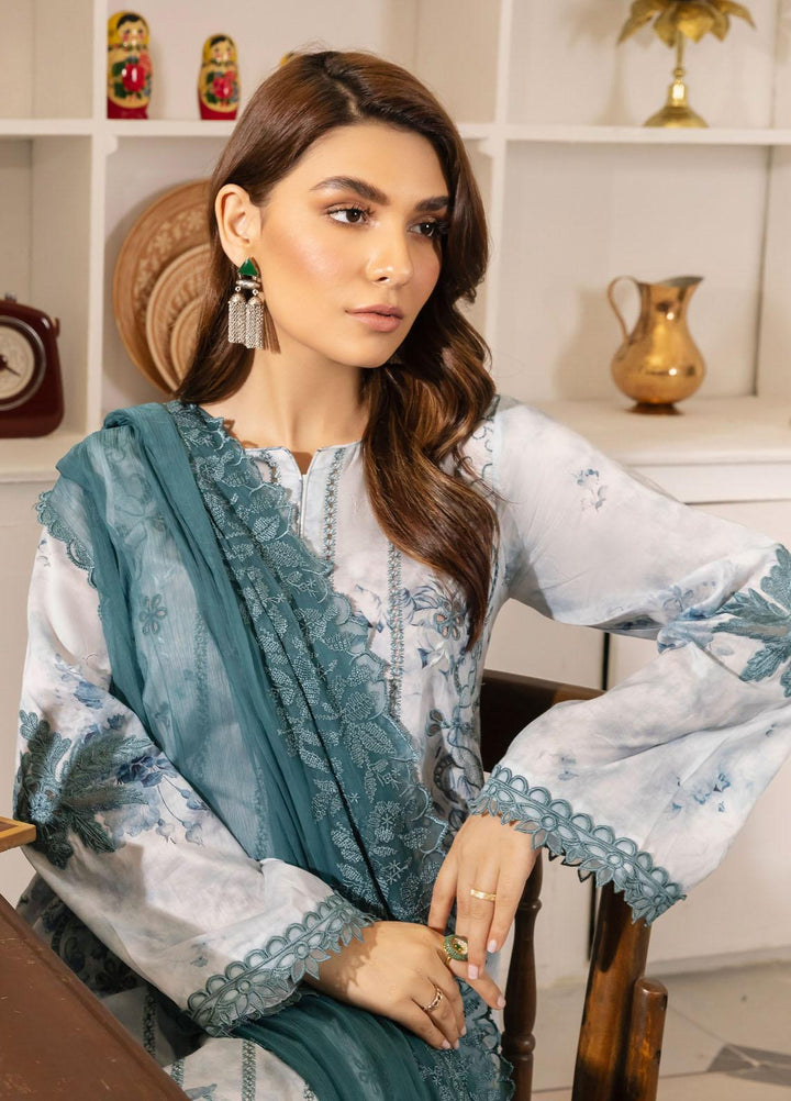 Dastaan By Iznik Embroidered Lawn Suits Unstitched 3 Piece IZ23D IDL-07 Furat - Summer Collection