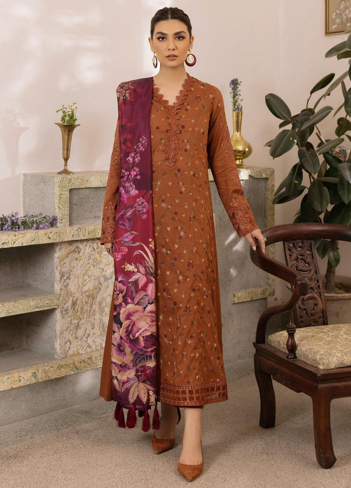 Dastaan By Iznik Embroidered Lawn Suits Unstitched 3 Piece IZ23D IDL-08 Tiraq - Summer Collection