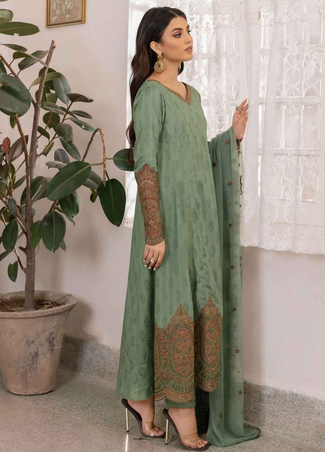 Dastaan By Iznik Embroidered Lawn Suits Unstitched 3 Piece IZ23D IDL-09 Aidah - Summer Collection