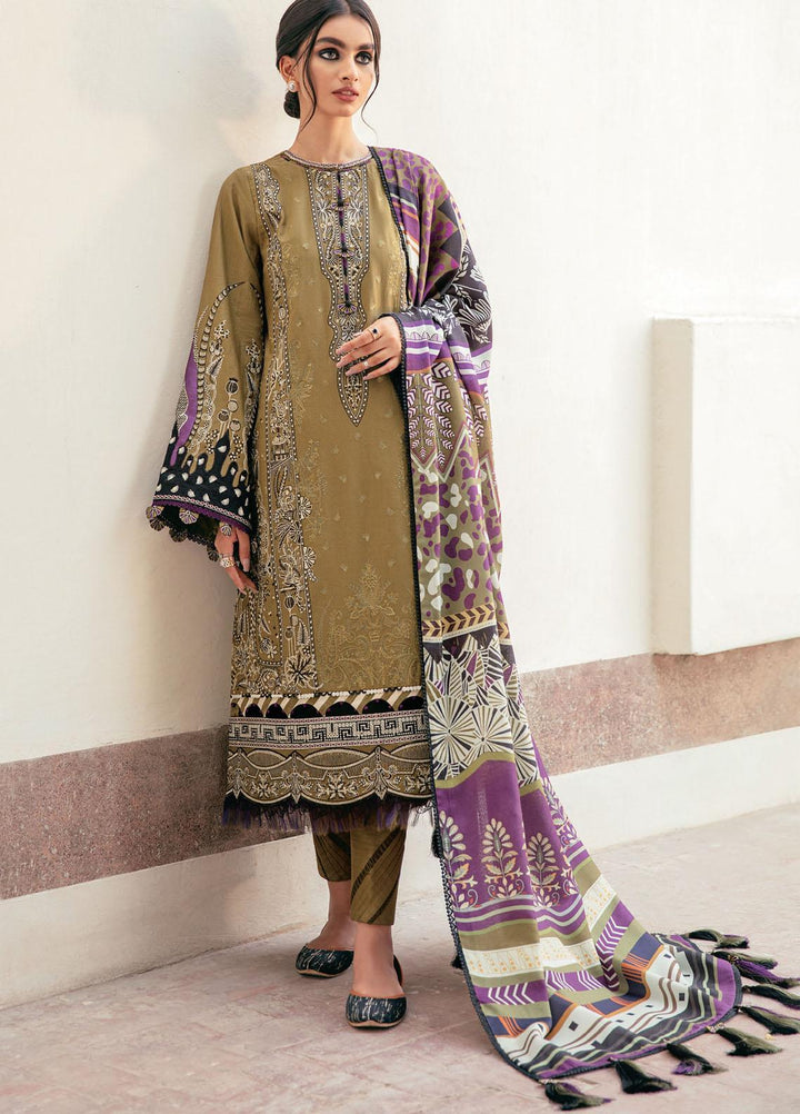 Dastaan By Jazmin Embroidered Khaddar Suits Unstitched 3 Piece JZ21D 02 - Winter Collection