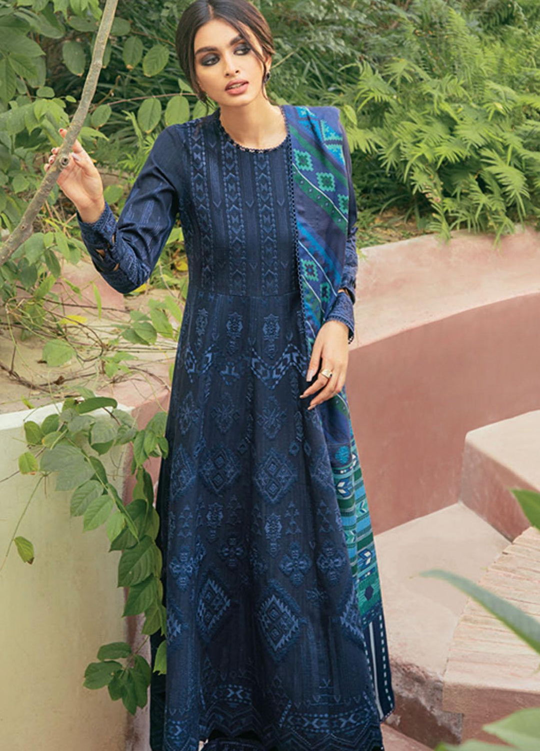 Dastaan By Jazmin Embroidered Khaddar Suits Unstitched 3 Piece JZ21D 03 - Winter Collection