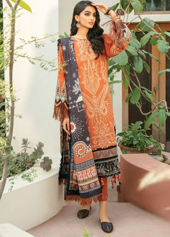 Dastaan By Jazmin Embroidered Khaddar Suits Unstitched 3 Piece JZ21D 06 - Winter Collection