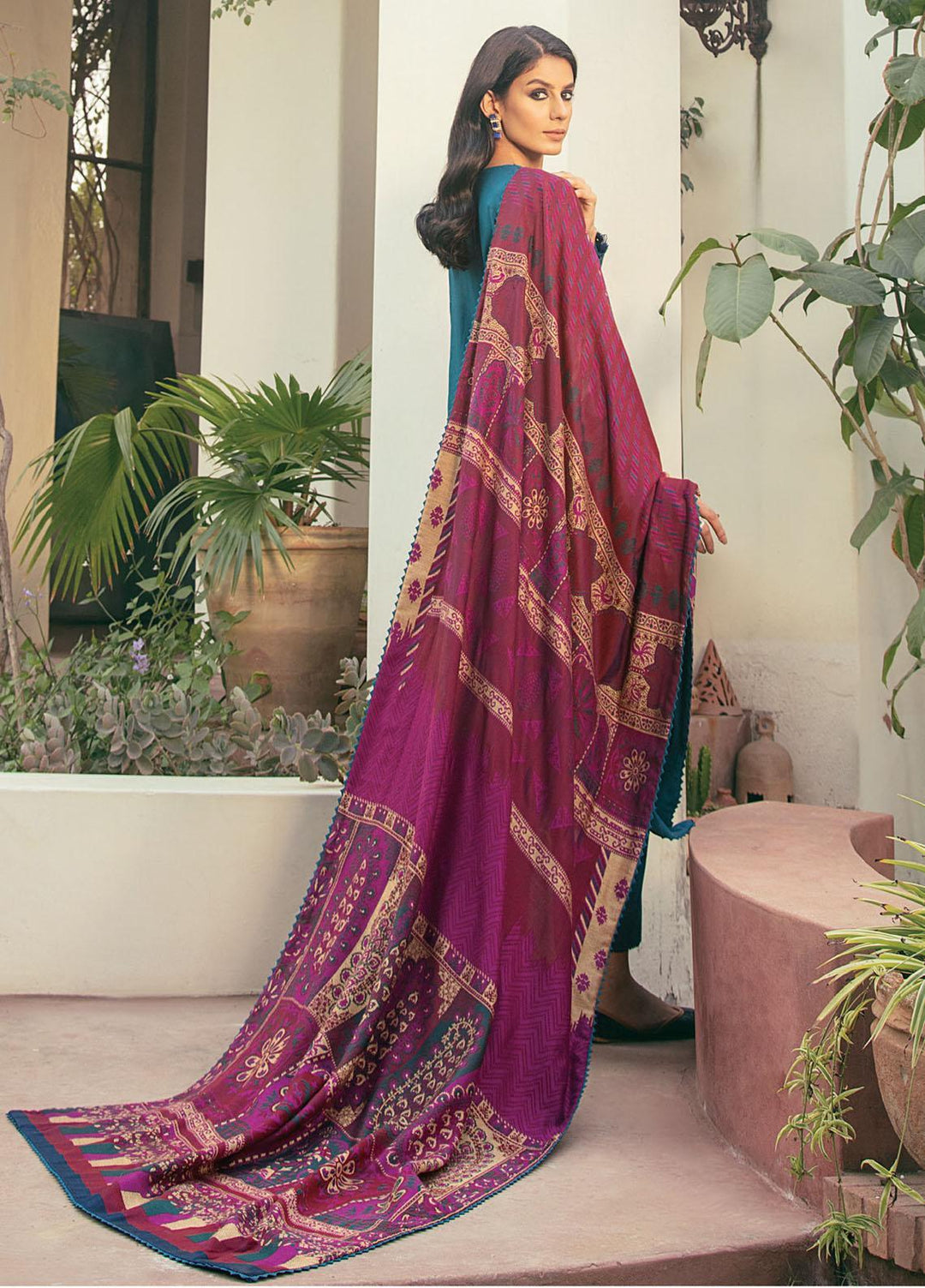 Dastaan By Jazmin Embroidered Khaddar Suits Unstitched 3 Piece JZ21D 07 - Winter Collection