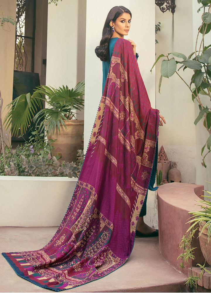 Dastaan By Jazmin Embroidered Khaddar Suits Unstitched 3 Piece JZ21D 07 - Winter Collection