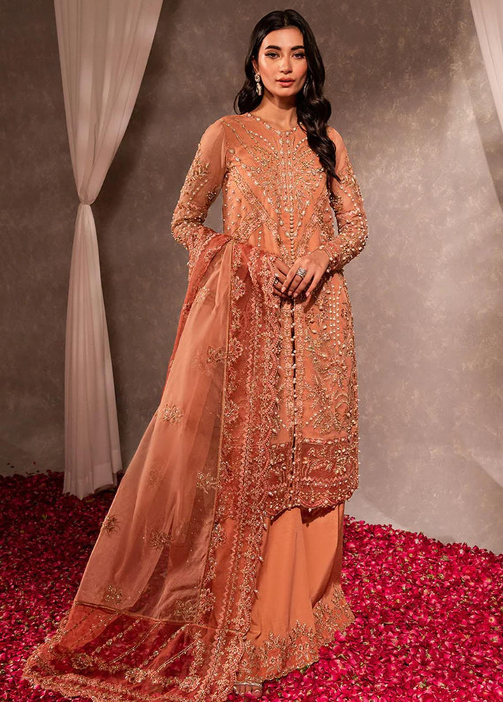 Dastaan By Maria Osama Khan Embroidered Organza Suits Unstitched 3 Piece Aarzoo - Luxury Collection