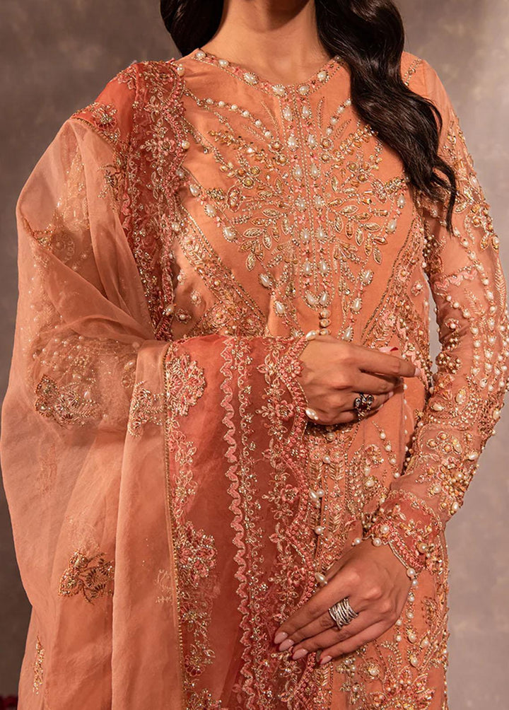 Dastaan By Maria Osama Khan Embroidered Organza Suits Unstitched 3 Piece Aarzoo - Luxury Collection