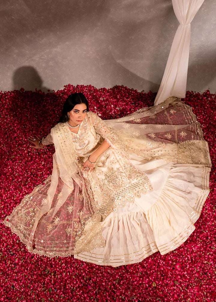 Dastaan By Maria Osama Khan Embroidered Organza Suits Unstitched 3 Piece Hoor - Luxury Collection