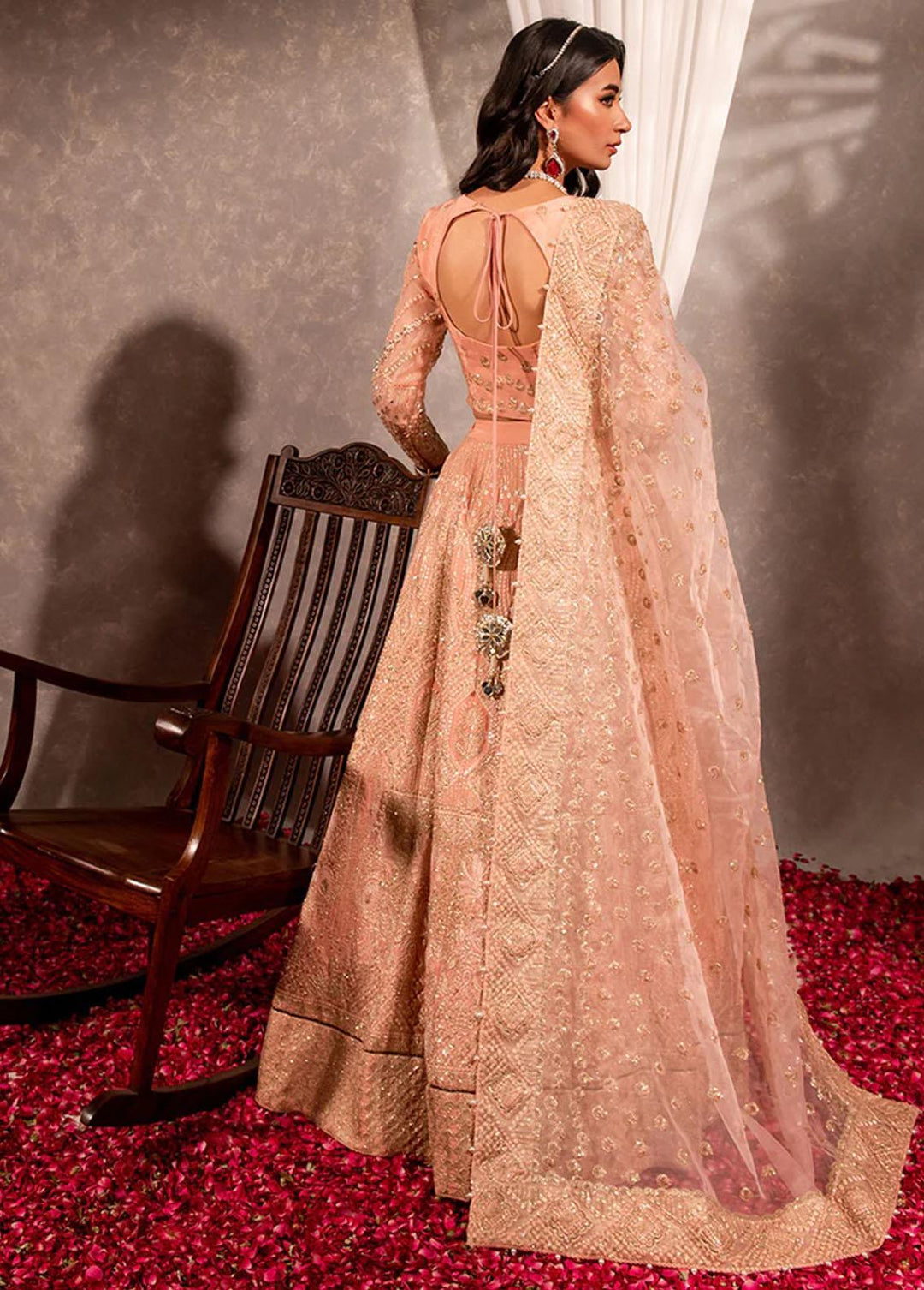 Dastaan By Maria Osama Khan Embroidered Organza Suits Unstitched 3 Piece Roshan - Luxury Collection