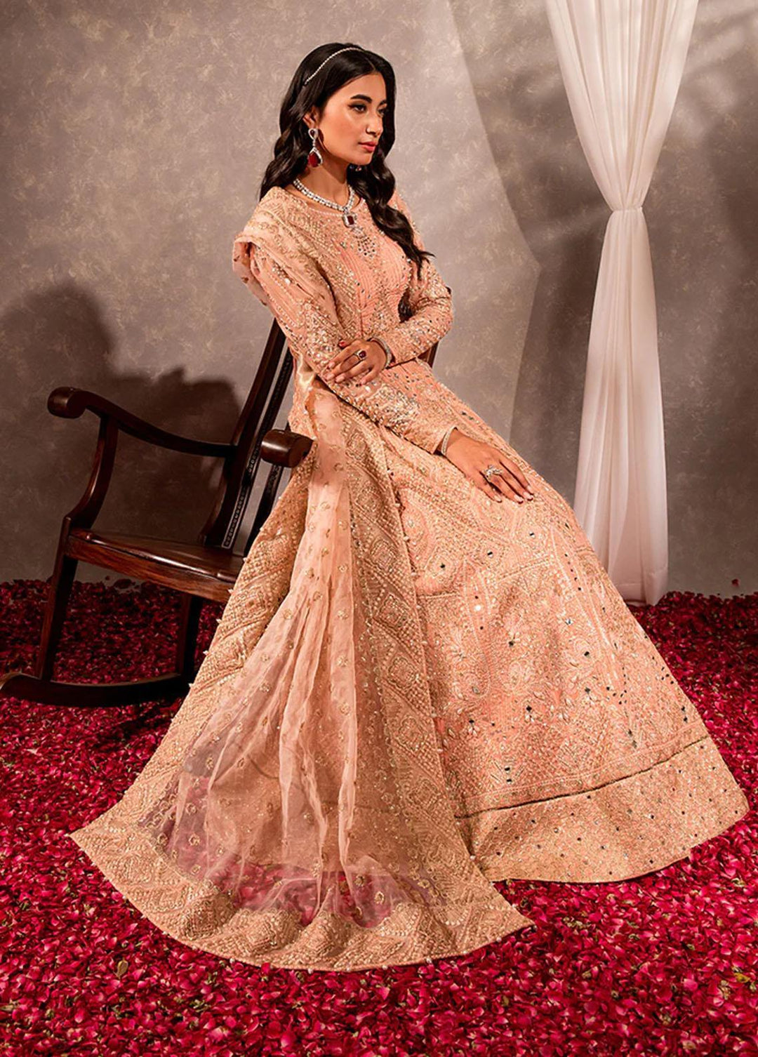 Dastaan By Maria Osama Khan Embroidered Organza Suits Unstitched 3 Piece Roshan - Luxury Collection