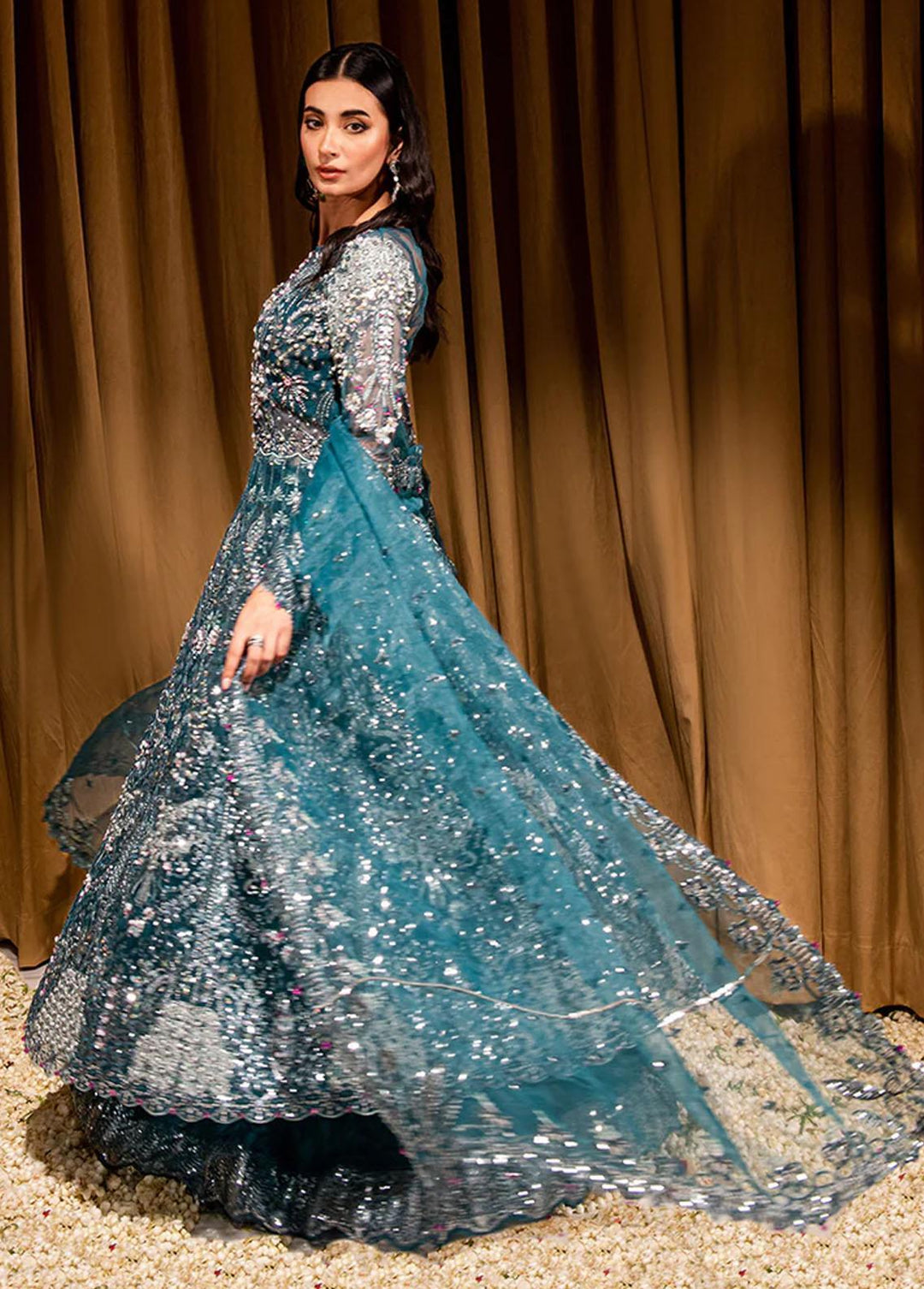 Dastaan By Maria Osama Khan Embroidered Organza Suits Unstitched 3 Piece Sanam - Luxury Collection