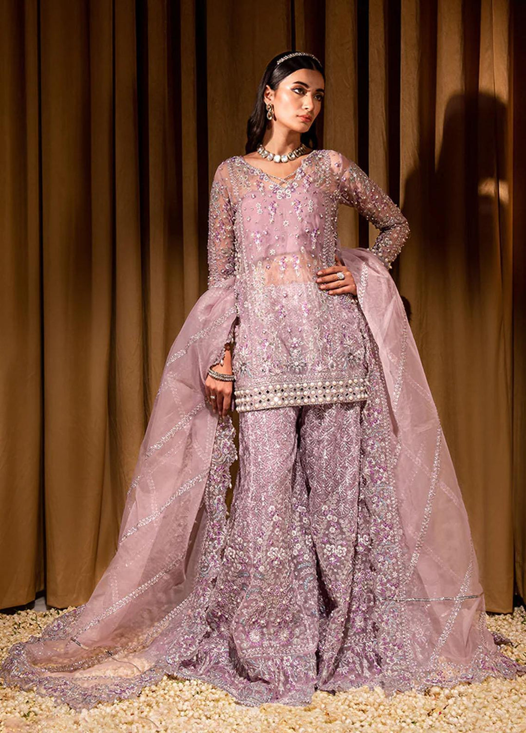 Dastaan By Maria Osama Khan Embroidered Organza Suits Unstitched 3 Piece Sona - Luxury Collection