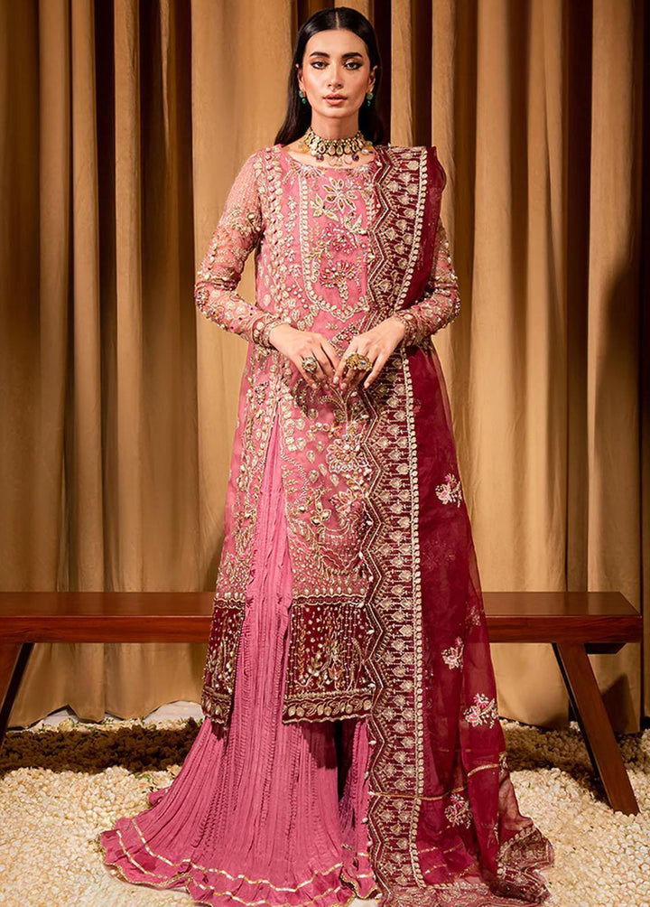 Dastaan By Maria Osama Khan Embroidered Organza Suits Unstitched 3 Piece Zari - Luxury Collection