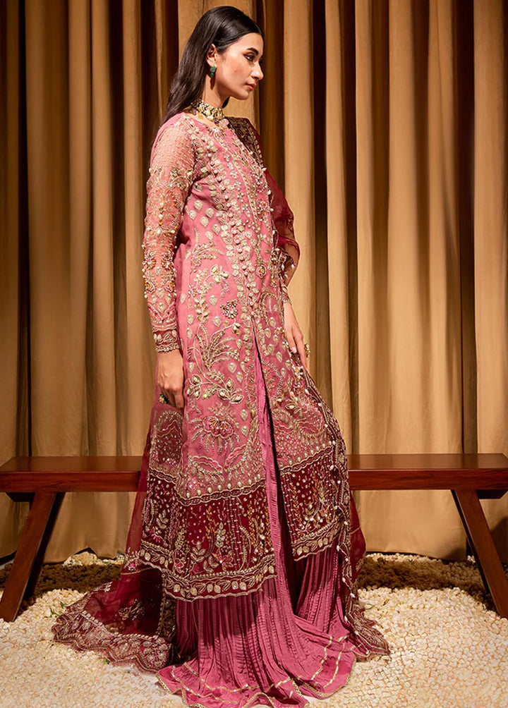 Dastaan By Maria Osama Khan Embroidered Organza Suits Unstitched 3 Piece Zari - Luxury Collection