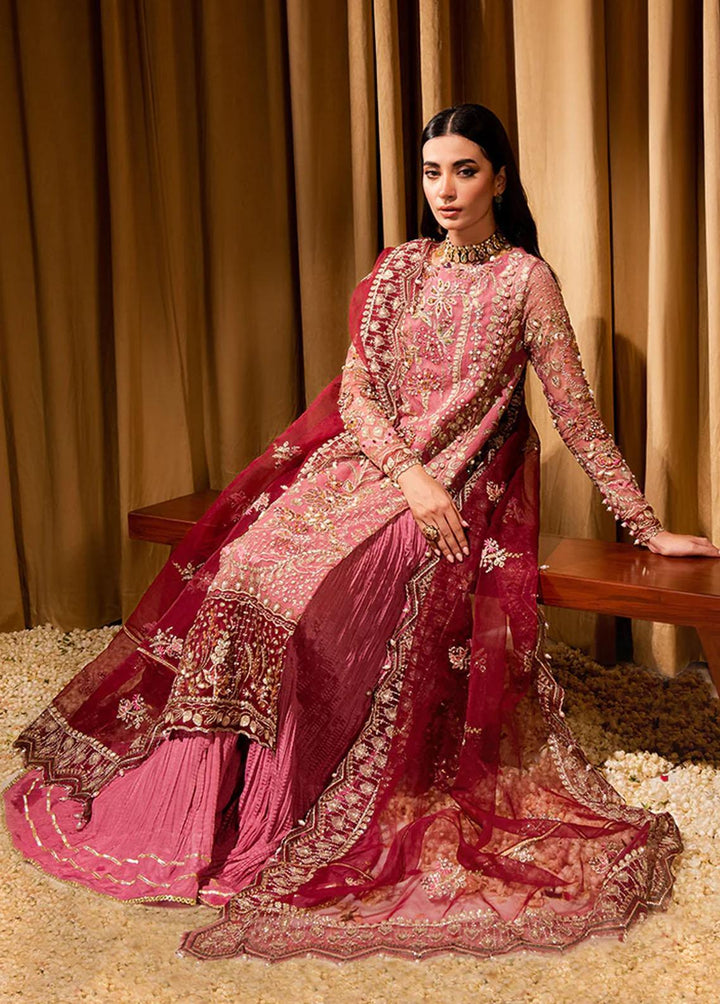 Dastaan By Maria Osama Khan Embroidered Organza Suits Unstitched 3 Piece Zari - Luxury Collection