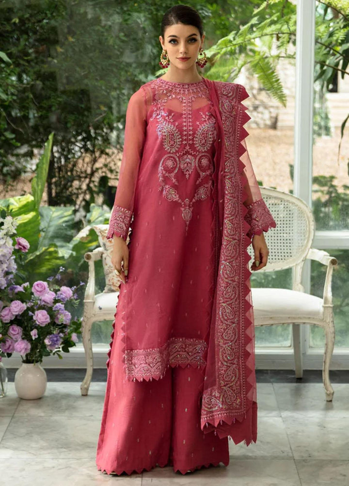Dastaan By Meeral Embroidered Organza Suits Unstitched 3 Piece MRL24D Khushboo - Formal Collection
