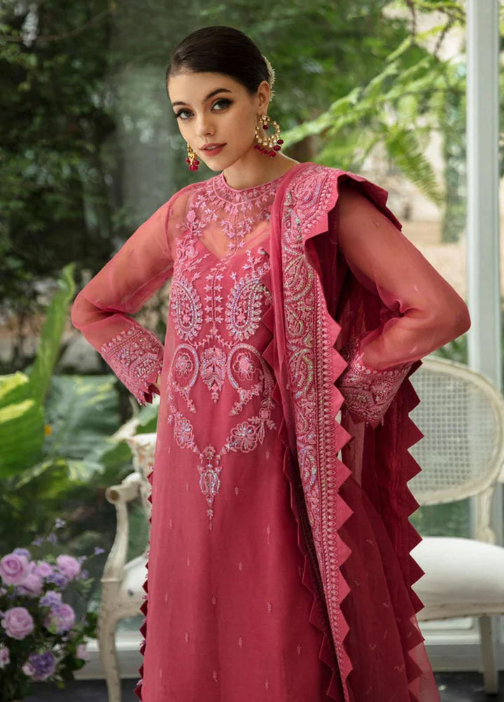 Dastaan By Meeral Embroidered Organza Suits Unstitched 3 Piece MRL24D Khushboo - Formal Collection