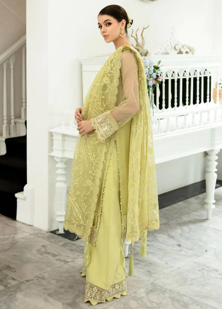 Dastaan By Meeral Embroidered Organza Suits Unstitched 3 Piece MRL24D Sang-e-Maah - Formal Collection