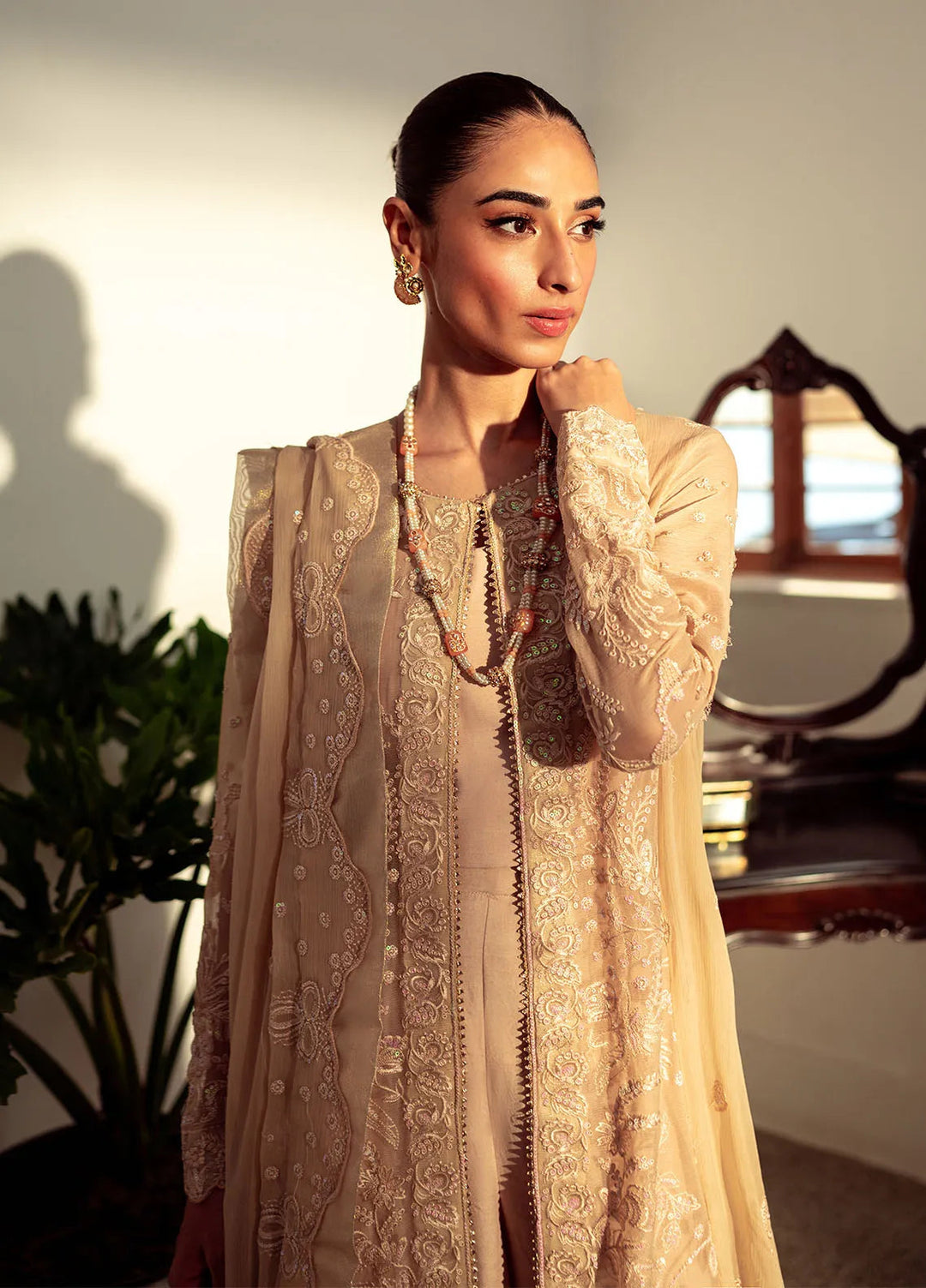 Dastaan By Neeshay Embroidered Chiffon Suit Unstitched 3 Piece NSH24DL Naaz - Formal Collection