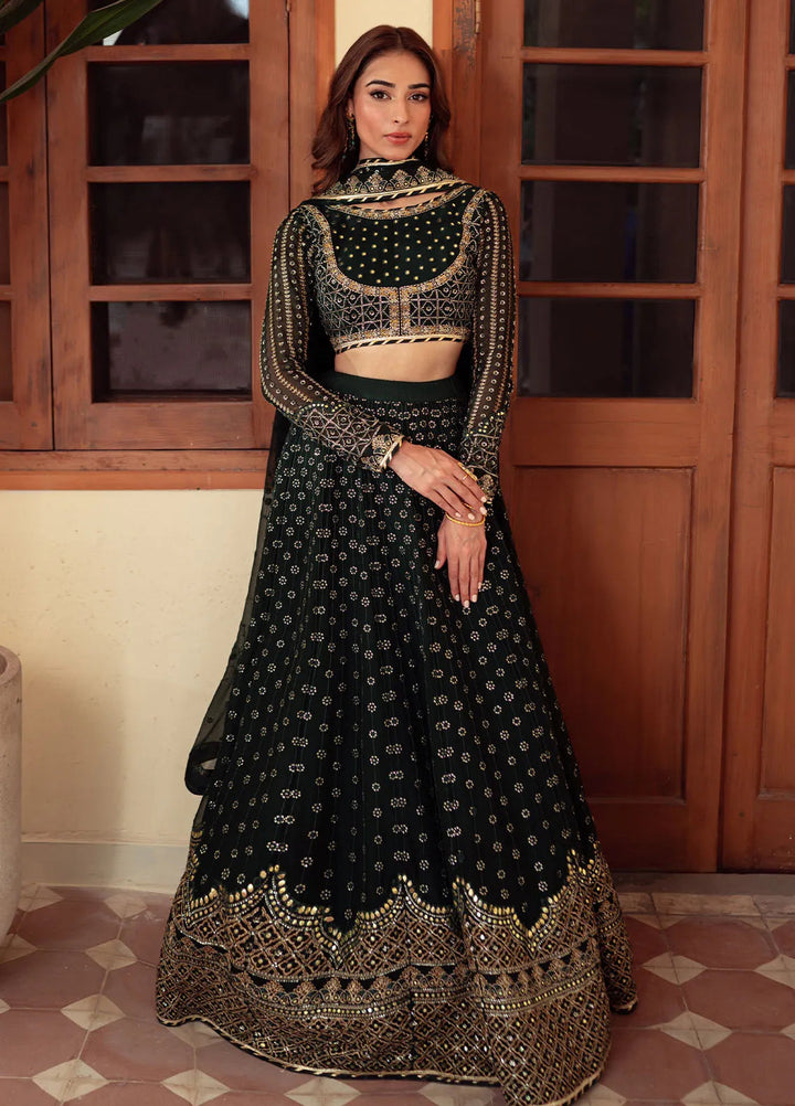 Dastaan By Neeshay Embroidered Chiffon Suit Unstitched 3 Piece NSH24DL Sheesh - Formal Collection