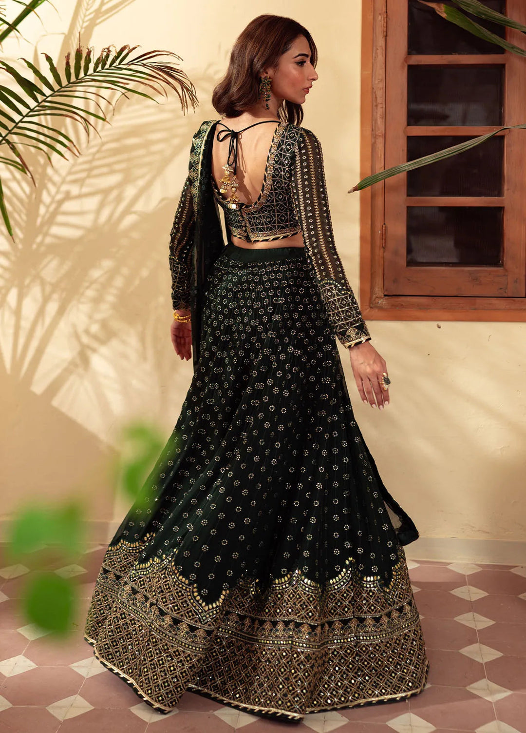 Dastaan By Neeshay Embroidered Chiffon Suit Unstitched 3 Piece NSH24DL Sheesh - Formal Collection