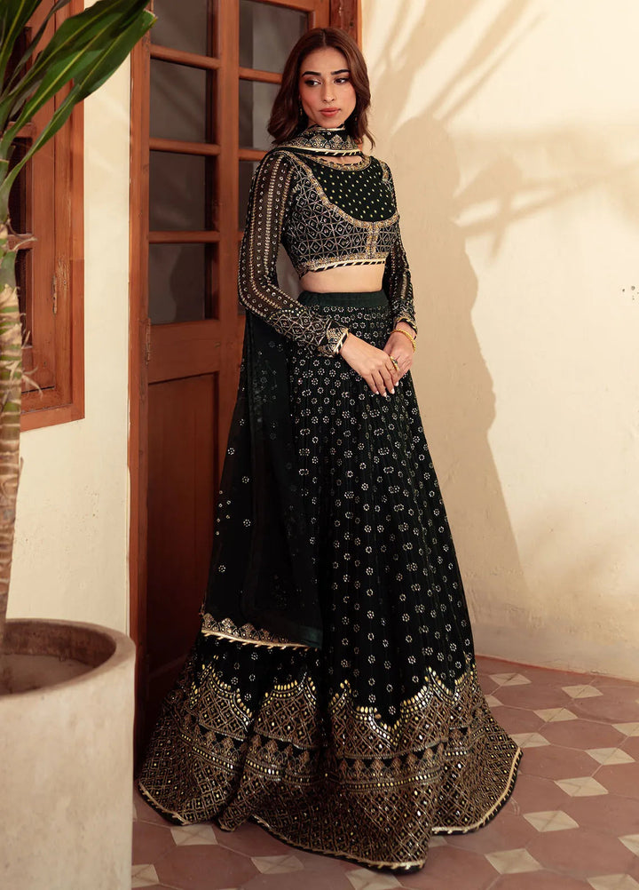 Dastaan By Neeshay Embroidered Chiffon Suit Unstitched 3 Piece NSH24DL Sheesh - Formal Collection