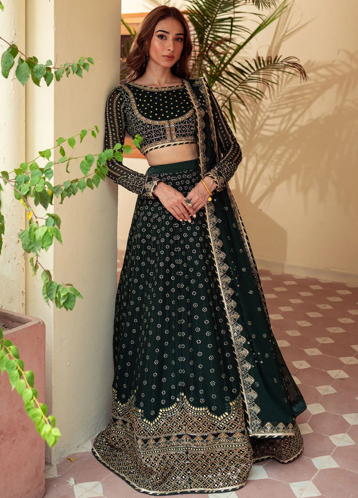 Dastaan By Neeshay Embroidered Chiffon Suit Unstitched 3 Piece NSH24DL Sheesh - Formal Collection