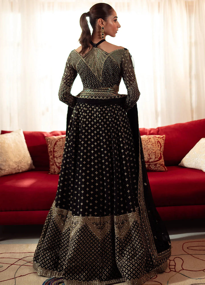 Dastaan By Neeshay Embroidered Chiffon Suit Unstitched 3 Piece NSH24DL Sunehri - Formal Collection