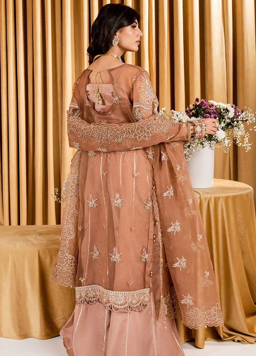 Dastaan By Neeshay Embroidered Organza Suits Unstitched 3 Piece NSH23D Shireen - Festive Collection