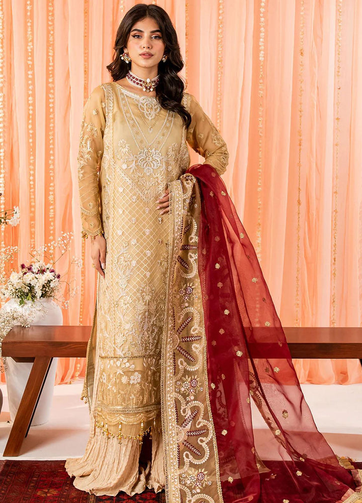 Dastaan By Neeshay Embroidered Organza Suits Unstitched 3 Piece NSH23D Zohra - Festive Collection