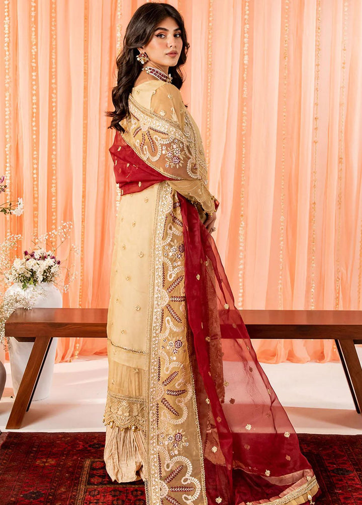 Dastaan By Neeshay Embroidered Organza Suits Unstitched 3 Piece NSH23D Zohra - Festive Collection