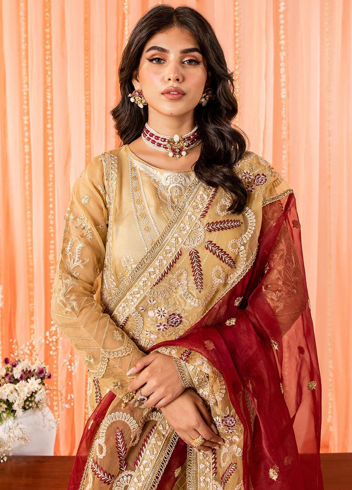 Dastaan By Neeshay Embroidered Organza Suits Unstitched 3 Piece NSH23D Zohra - Festive Collection