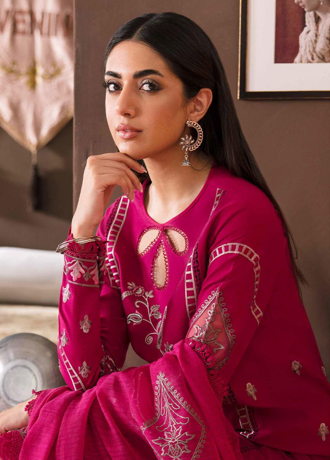 Dastaan By Seran Embroidered Lawn Suits Unstitched 3 Piece SRN23DA D-02 Rameen - Festive Collection